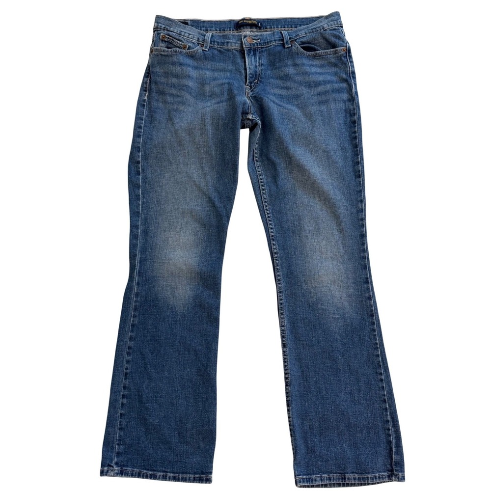 Levis 524 Too Superlow Bootcut Jeans Womens 13M Medium Wash Blue Low Rise‎ Denim